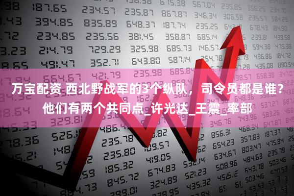 万宝配资 西北野战军的3个纵队，司令员都是谁？他们有两个共同点_许光达_王震_率部