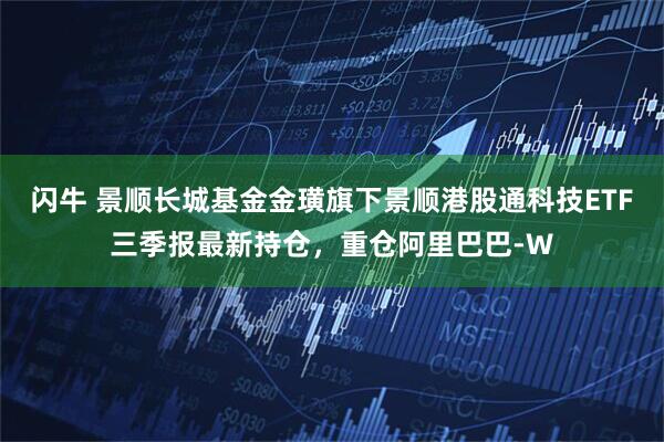 闪牛 景顺长城基金金璜旗下景顺港股通科技ETF三季报最新持仓，重仓阿里巴巴-W